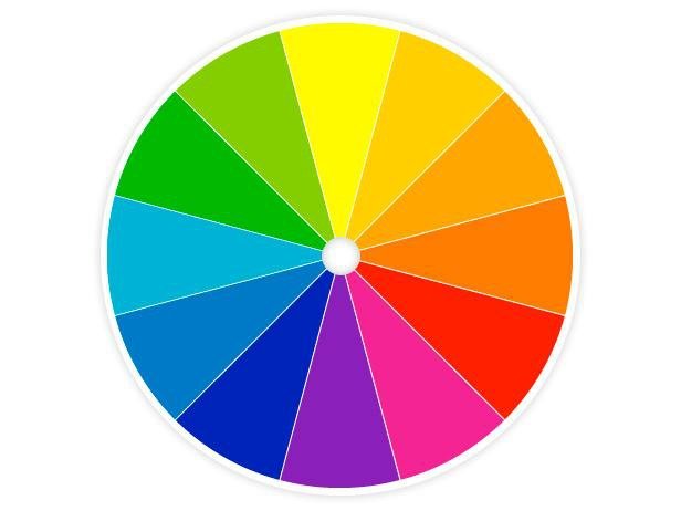 cách phối quần áo qua bánh xe màu sắc