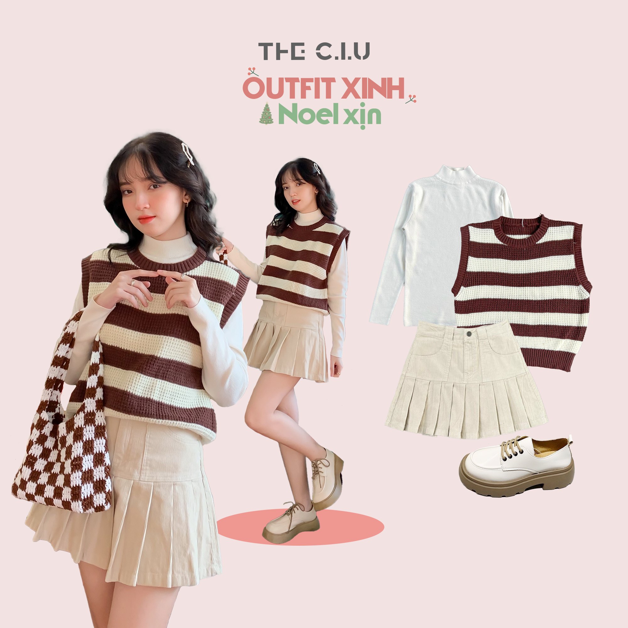 Cách chọn phối đồ Outfit đi chơi Noel