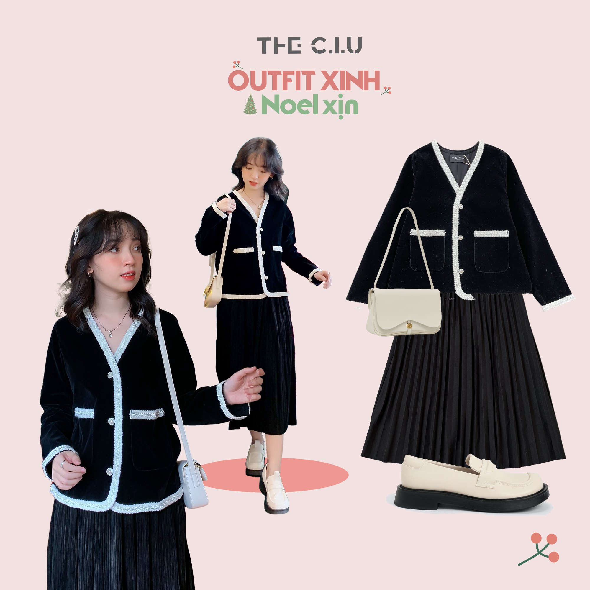 Cách chọn phối đồ Outfit đi chơi Noel