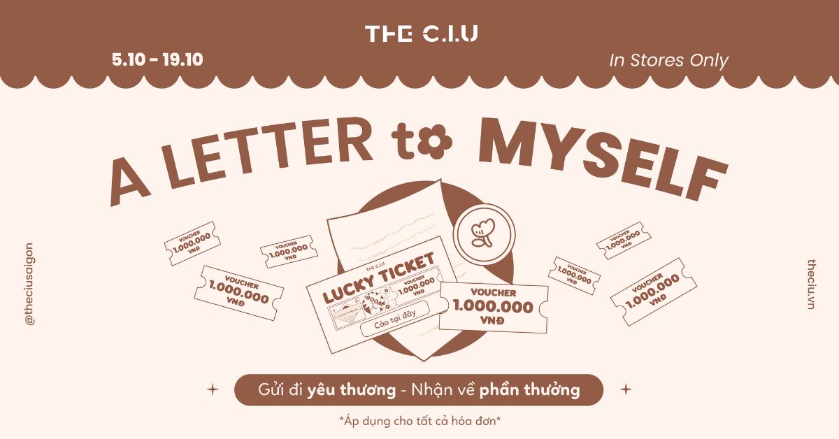 2 bước có cơ hội trúng Voucher 1 Triệu của The C.I.U tháng 10 này