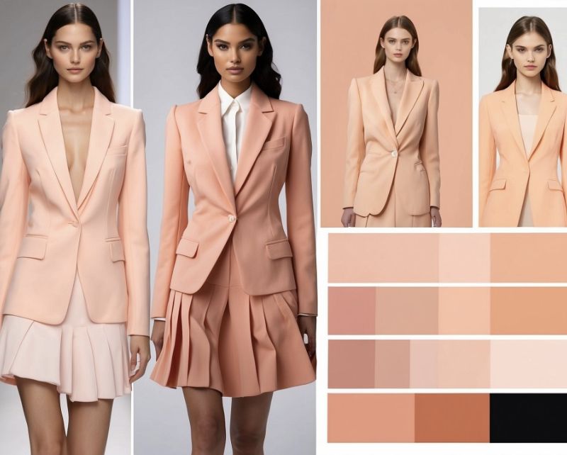 Phối đồ theo màu Peach Fuzz Pantone