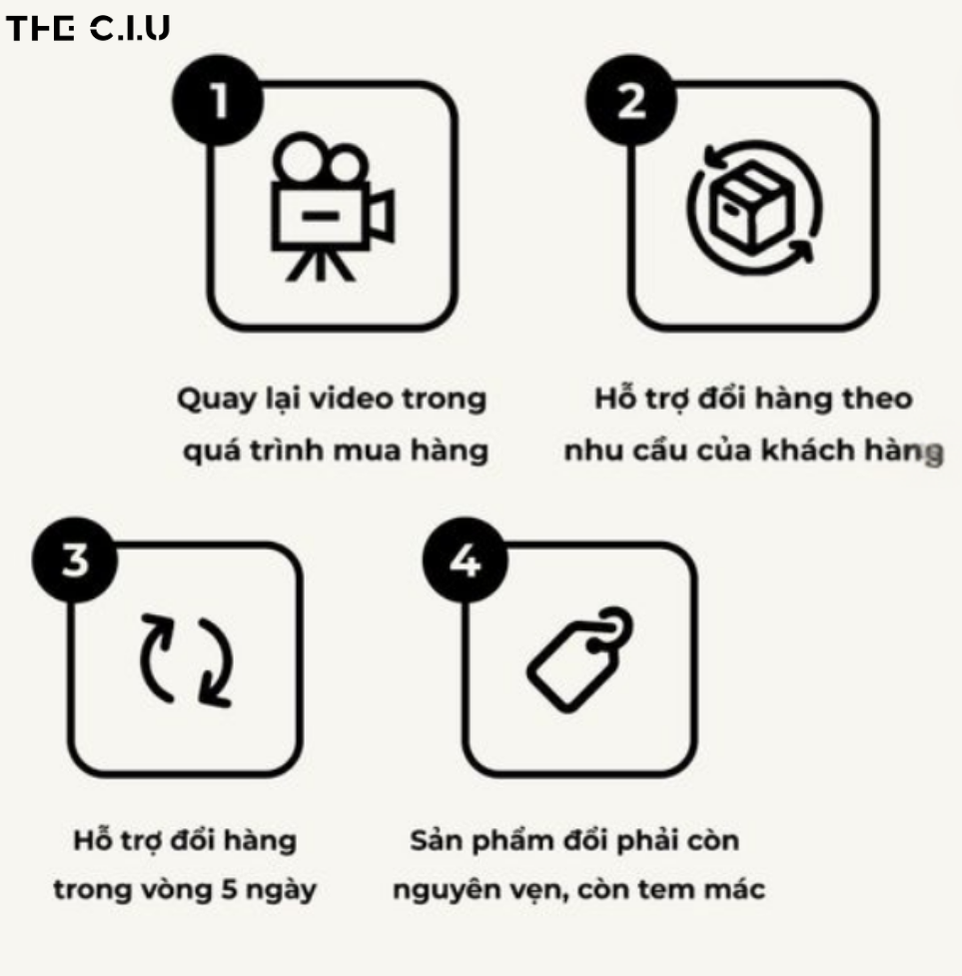 Review đánh giá chính sách khi mua áo thun tay ngắn in chữ THE C.I.U - Baby Tee