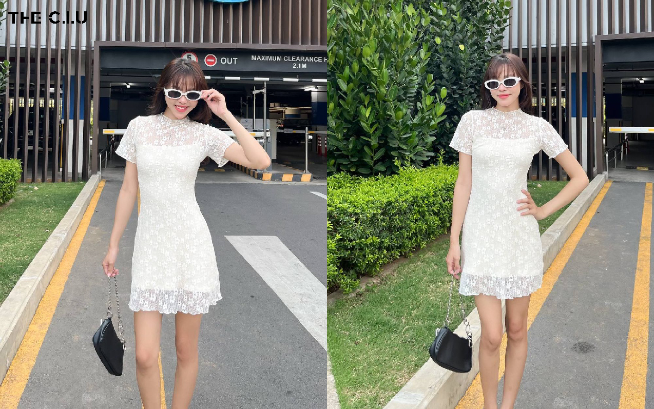Đầm mini ren tay ngắn là quà tặng sinh nhật cho bạn thân nữ, cho người yêu phổ biến