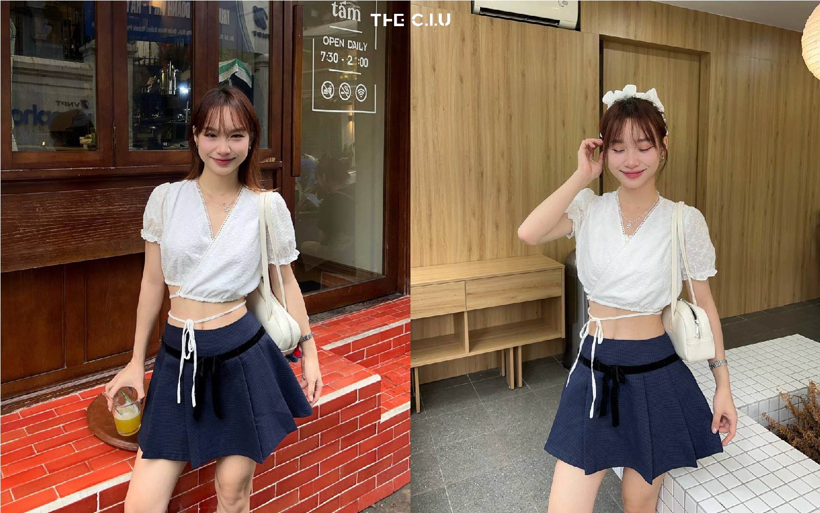Năng động, đáng yêu khi phối áo croptop và chân váy xếp ly ngắn 