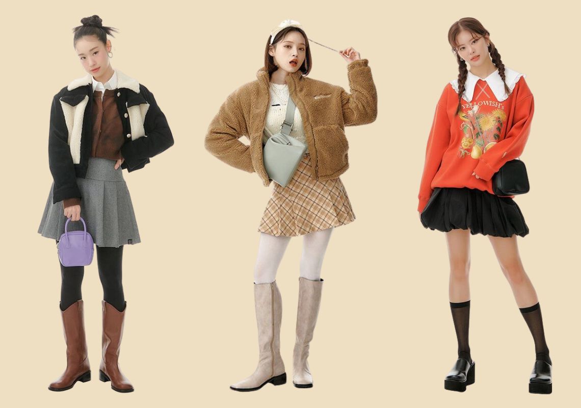 Mix Áo Len Với Chân Váy Ngắn Sành Điệu