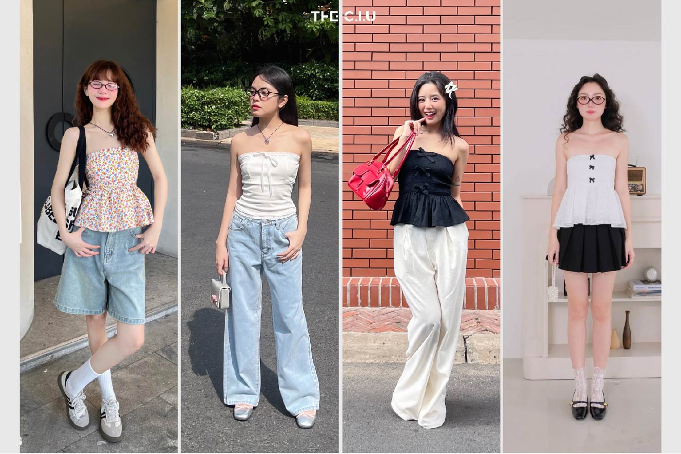 Tận dụng các  mẫu áo ống đẹp mắt cho phong cách thời trang “nhanh gọn nhẹ” với áo ống