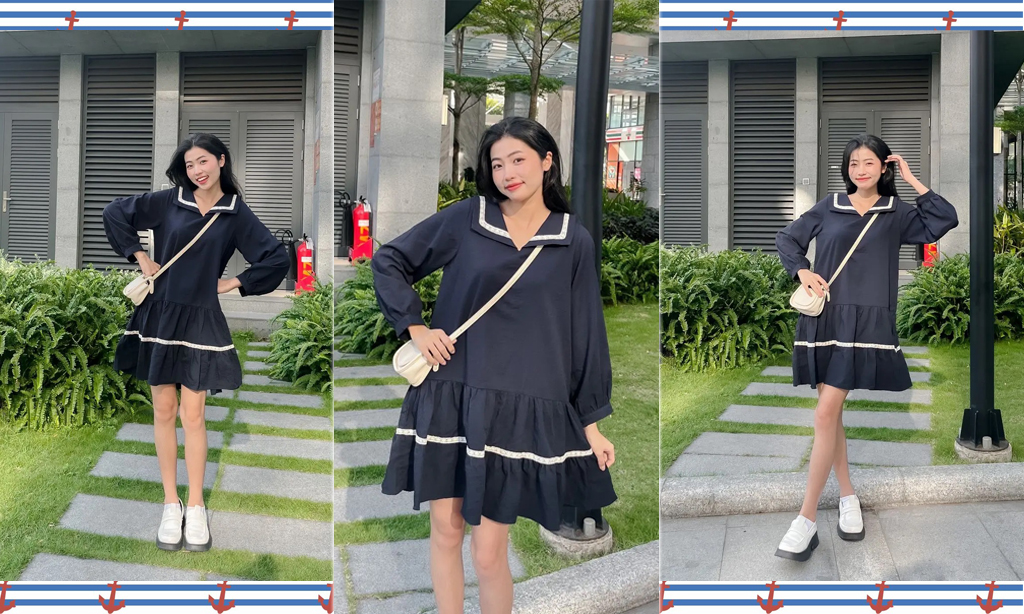 Review Đầm Thuỷ Thủ The C.I.U &#8211; Sailor Babydoll Dress