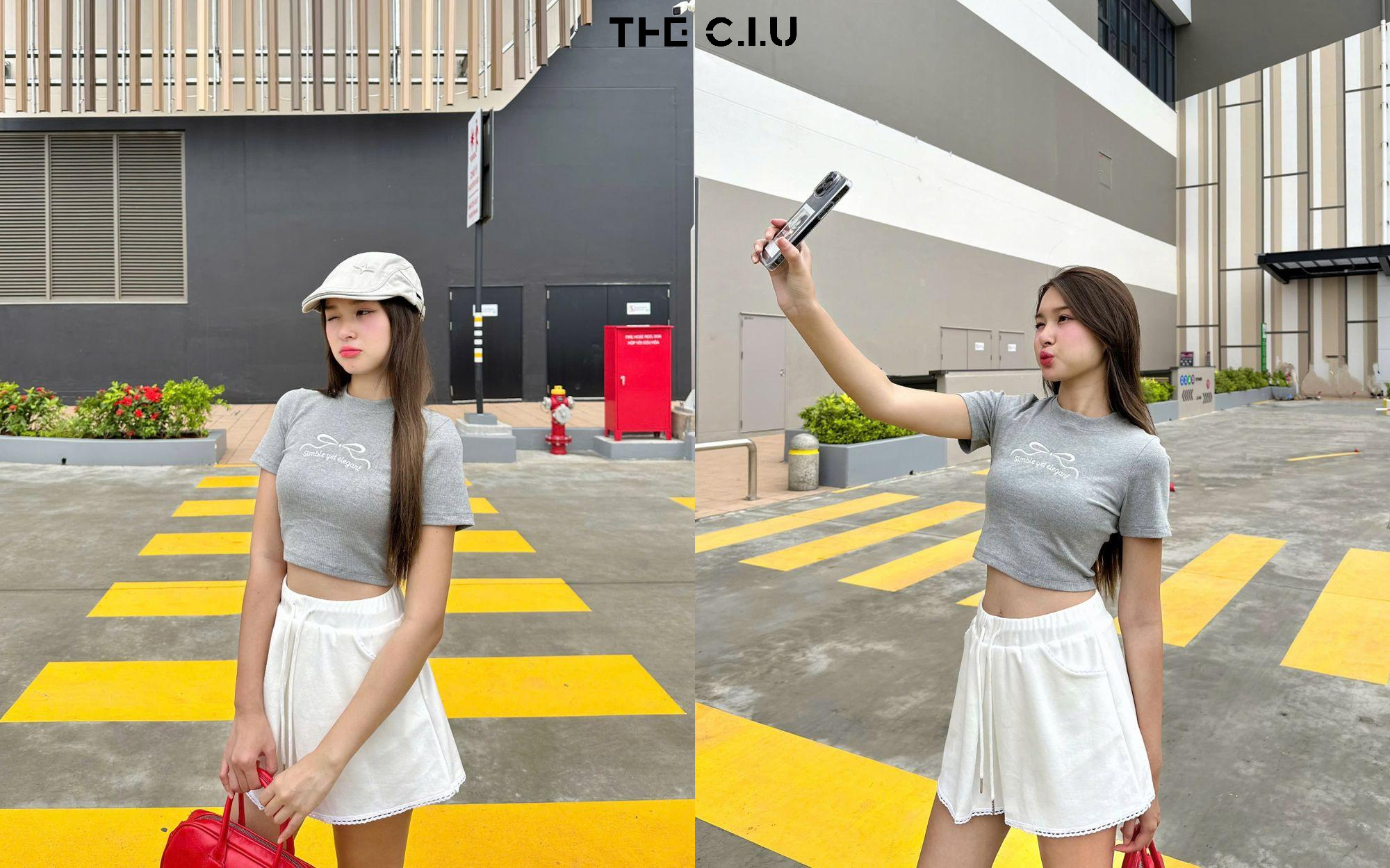 Áo thun croptop là "chân ái" của những cô nàng muốn khoe khéo vòng eo thon gọn