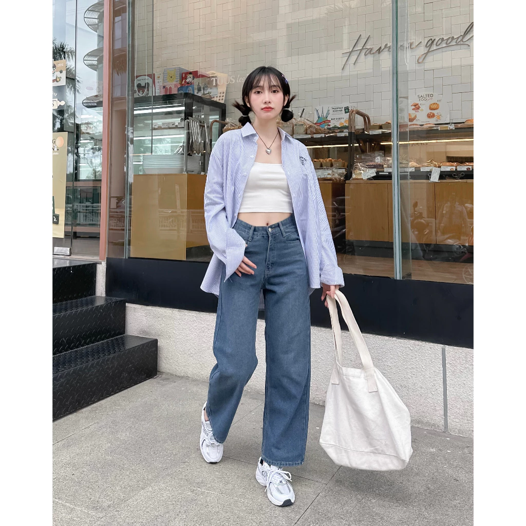 Review Jeans Nữ Ống Rộng Wide Leg Jeans THE C.I.U