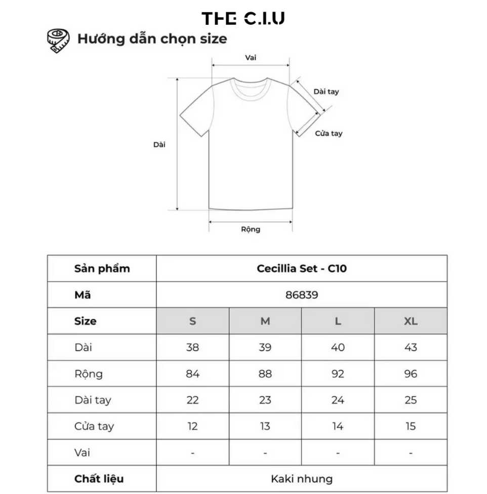 Hướng dẫn lựa chọn Size cho áo 