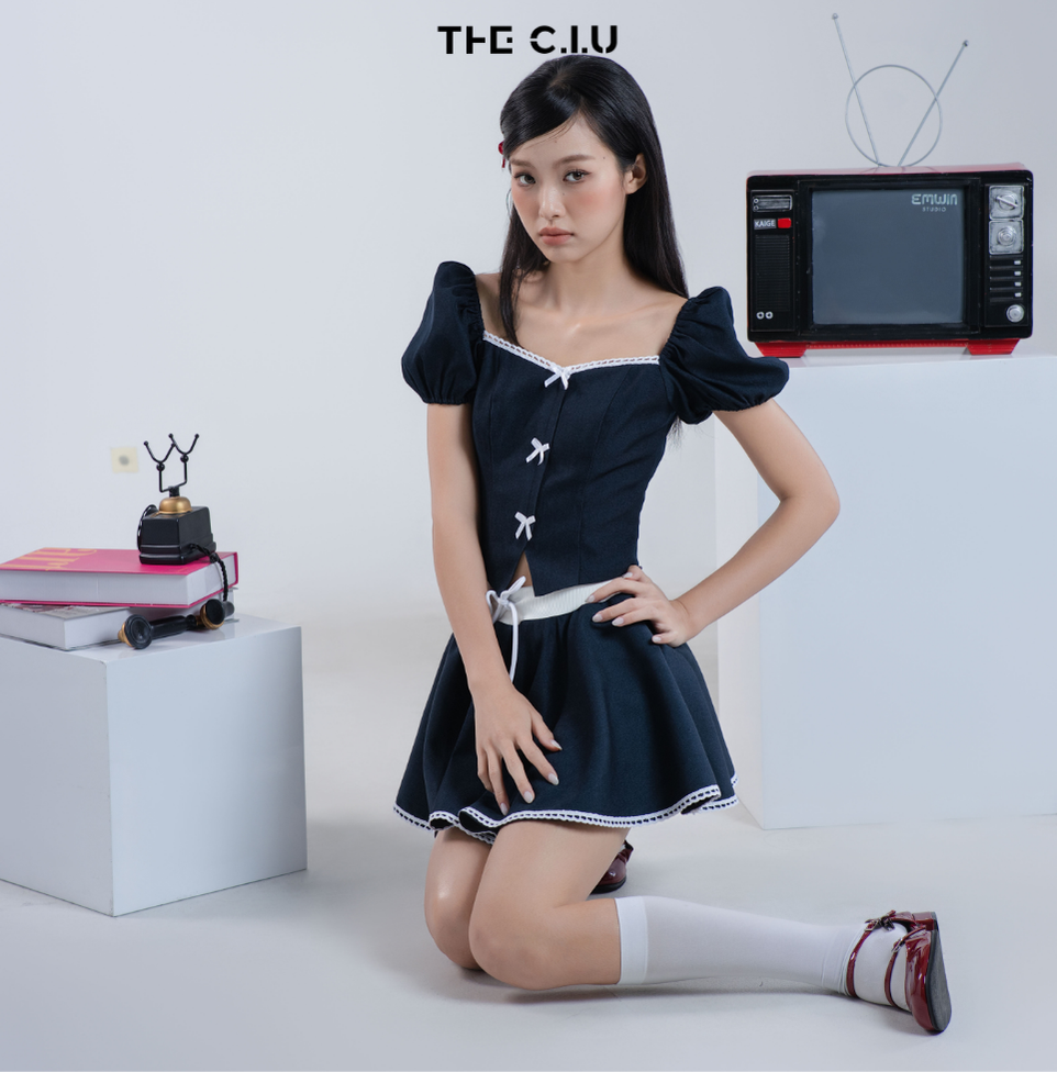 Review đánh giá Set áo kiểu tay phồng phối nơ THE C.I.U - Cecilia Set - C10