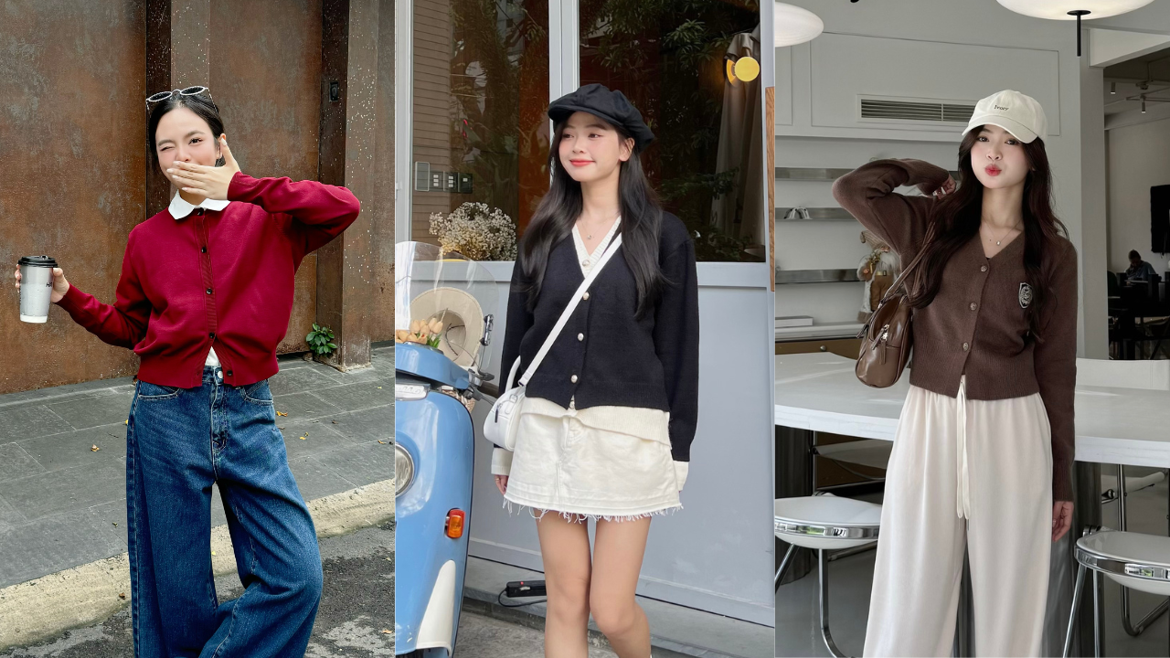 Biến Hóa Phong Cách Cùng Áo Cardigan Ngắn