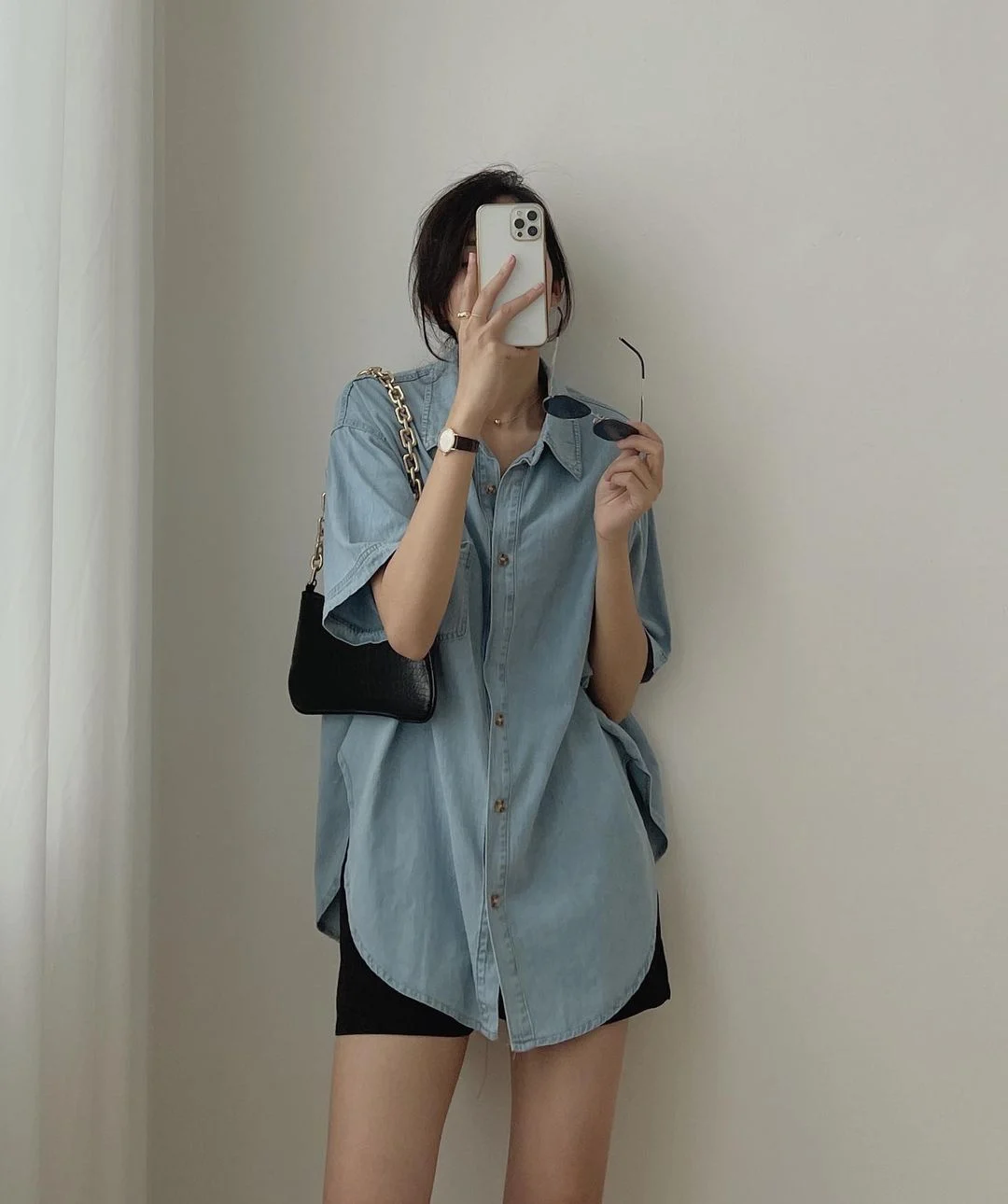 Áo sơ mi vải jean năng động cá tính
