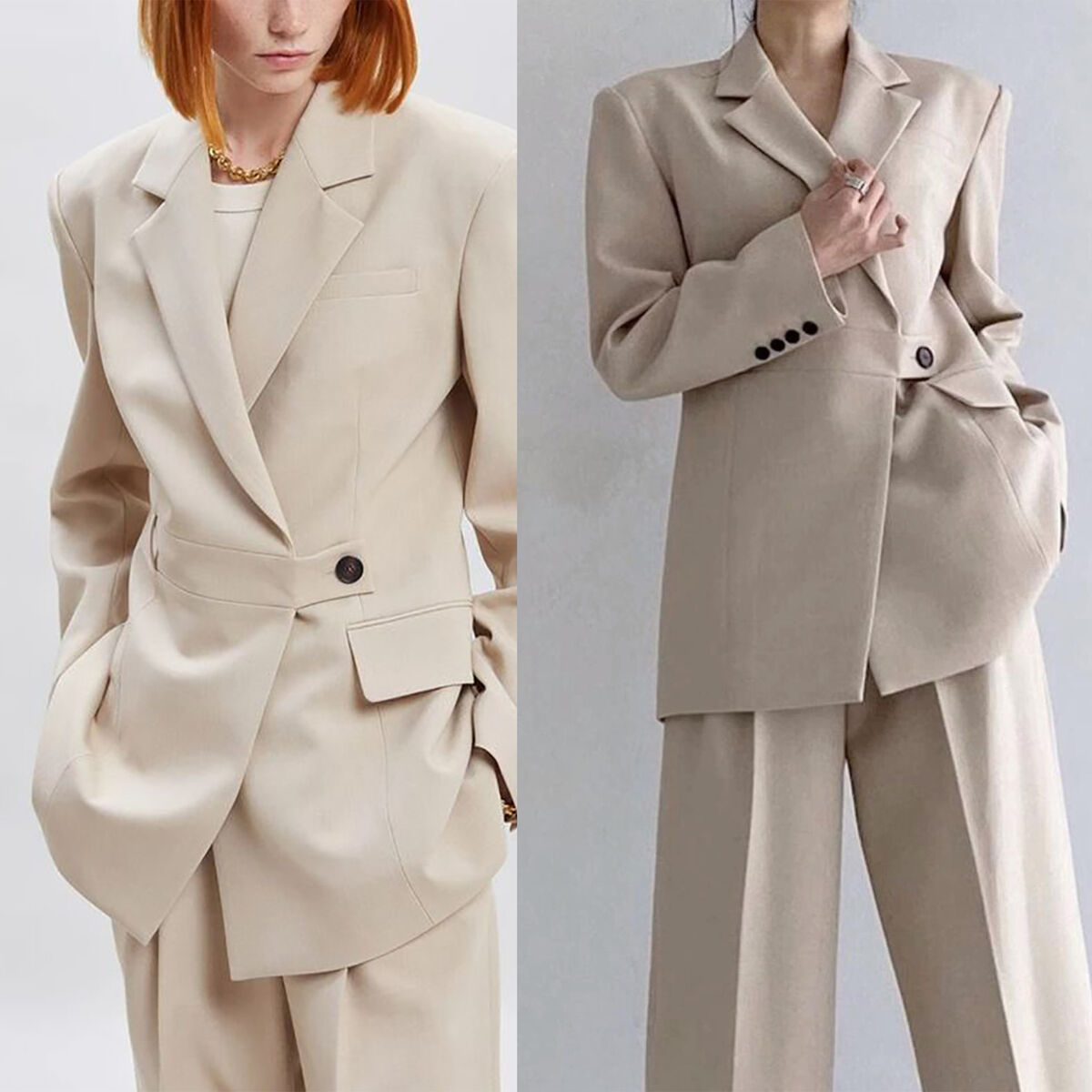 lối phối suit oversized thể hiện cá tính riêng như các "girl boss"